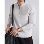 تیشرت نیم زیپ مردانه اسنوهاک کد 7456